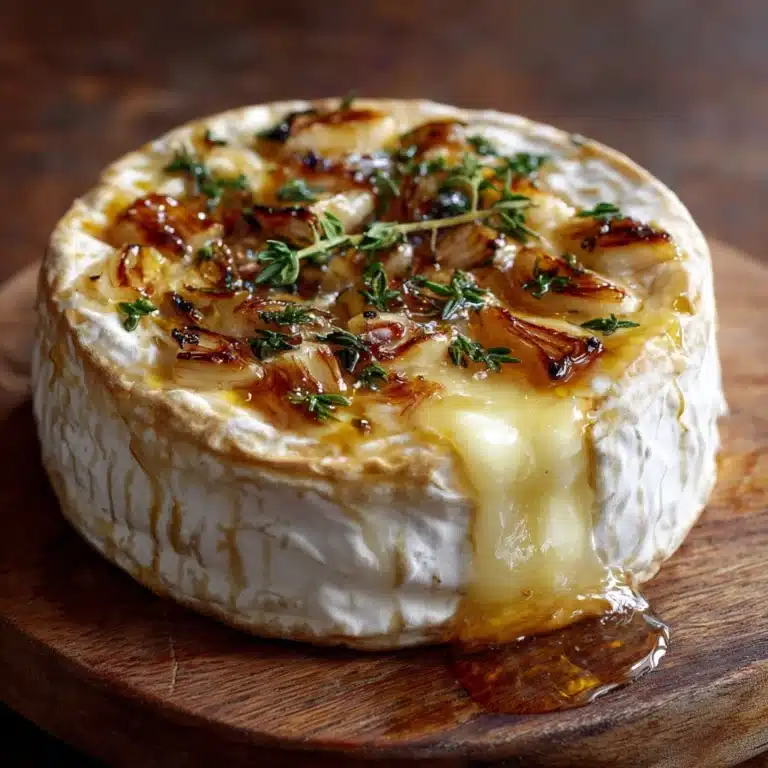 Savory Baked Brie with Garlic and Herbs Recipe