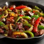 Sizzling Pepper Steak with Onions Recipe