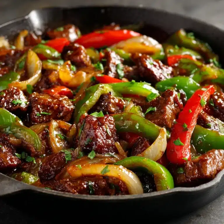 Sizzling Pepper Steak with Onions Recipe