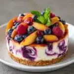 Summer Berry and Peach Cheesecake Recipe