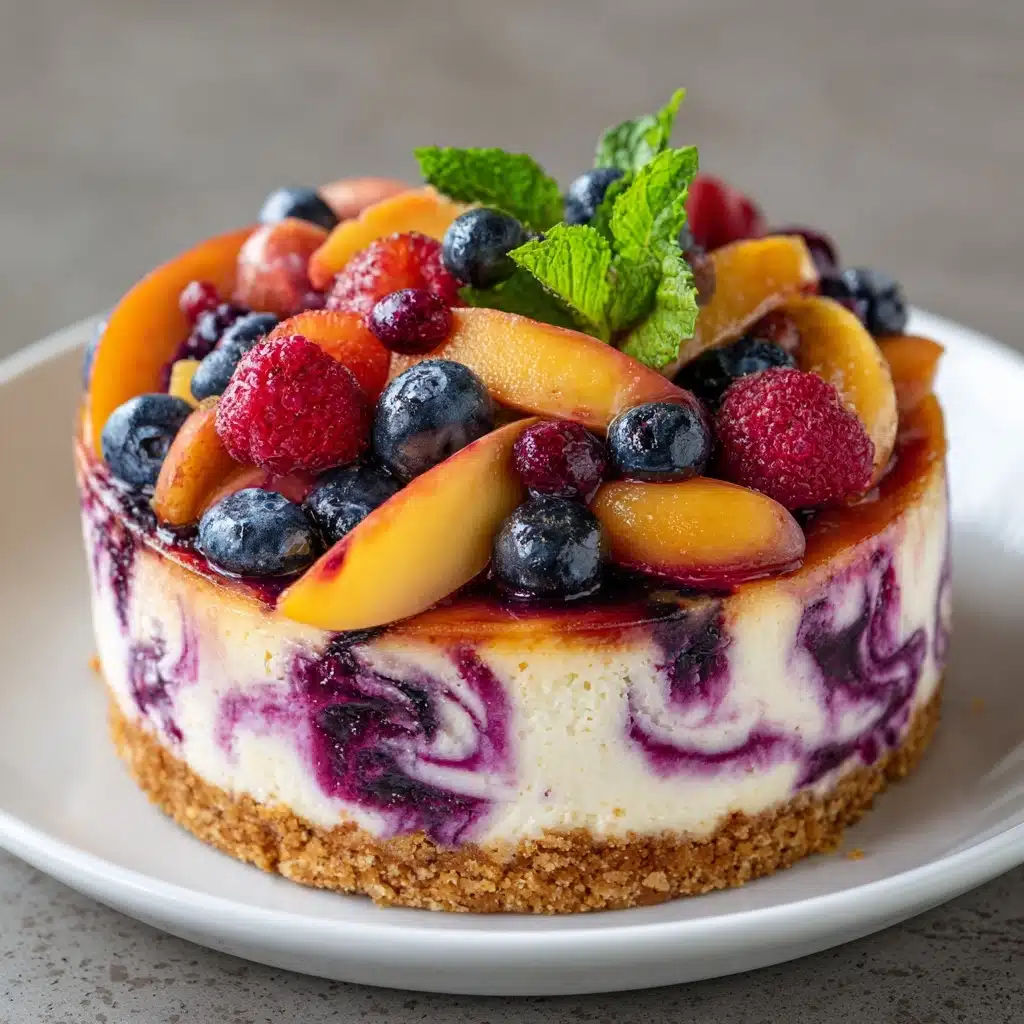 Summer Berry and Peach Cheesecake Recipe