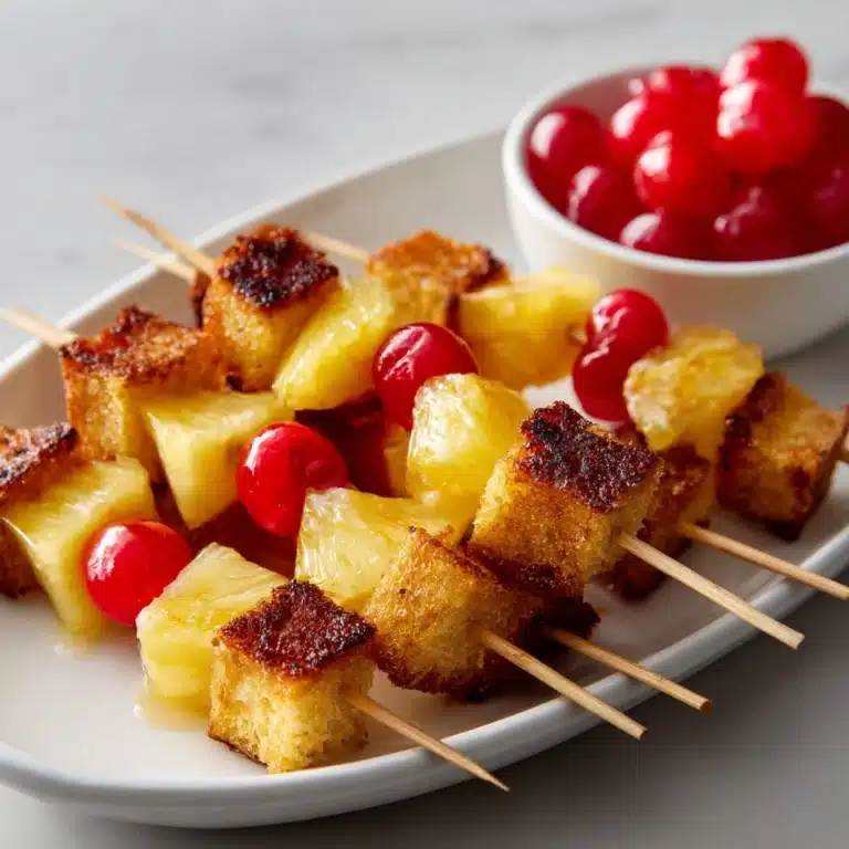 Pineapple Upside Down Cake Kabobs Recipe