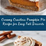 Crustless Pumpkin Pie Recipe