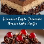 Triple Chocolate Mousse Cake Recipe