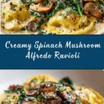 Spinach Mushroom Alfredo Ravioli Recipe