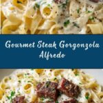 Savory Steak Gorgonzola Alfredo with Creamy Parmesan Sauce Recipe