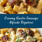 Garlic Sausage Alfredo Rigatoni Recipe