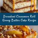 Cinnamon Roll Gooey Butter Cake with Sticky Toffee Buttercream Flood Recipe