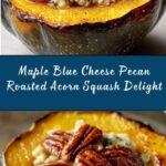 Maple Blue Cheese Pecan Roasted Acorn Squash Recipe