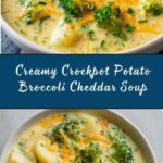 Crockpot Potato Broccoli Cheddar Soup Recipe