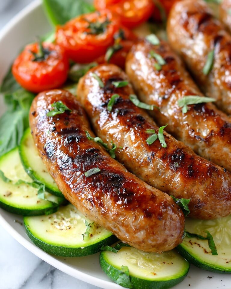 Chicken Sausages with Zucchini, Tomatoes & Pasta Recipe