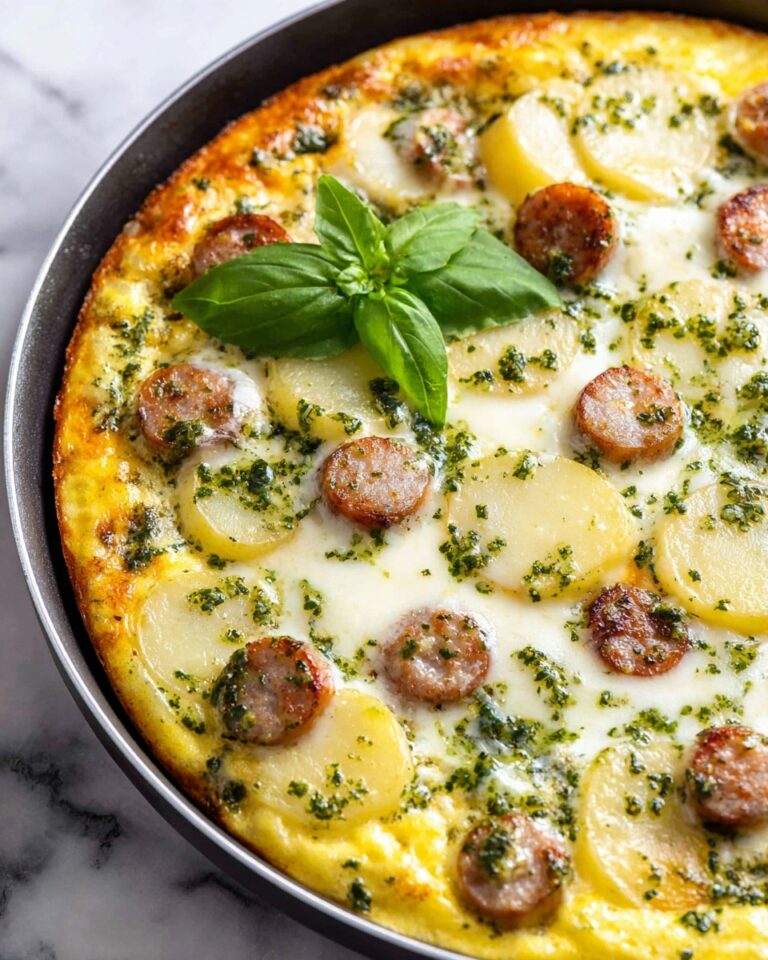 Pesto Potato Pizza with Sausage Recipe