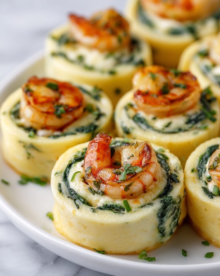 Shrimp and Spinach Stuffed Pasta Rolls Recipe
