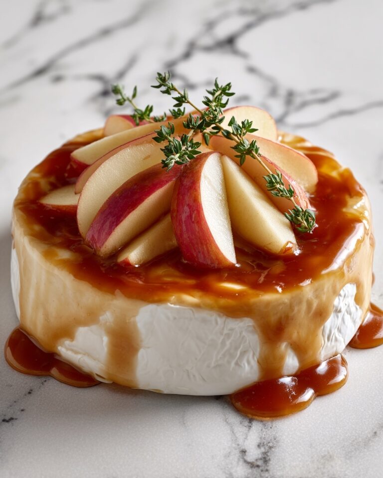 Golden Baked Brie with Caramelized Apples and Thyme Recipe