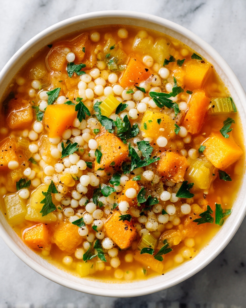 Pearl Couscous Vegetable Soup Recipe - Recipe Image