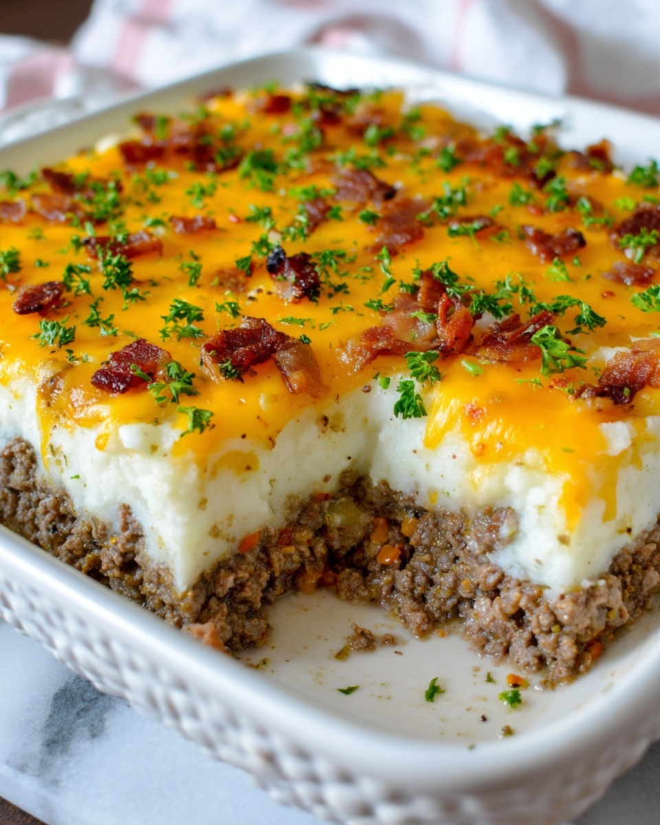 Mashed Potato Meatloaf Casserole Recipe - Recipe Image