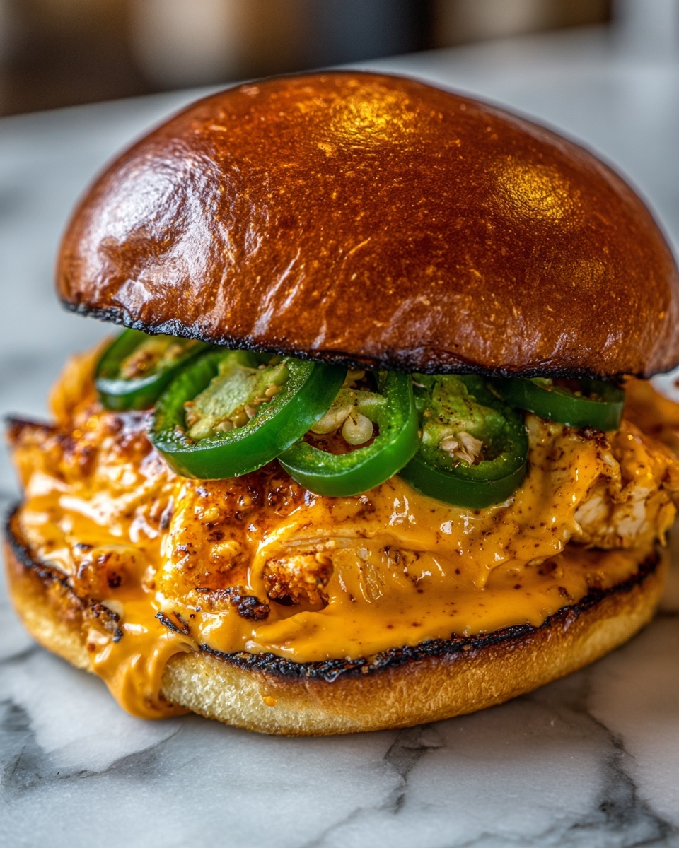 Buffalo Chicken Jalapeño Burger Recipe - Recipe Image