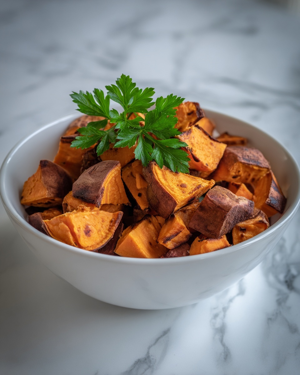 Cinnamon Maple Roasted Sweet Potatoes Recipe - Recipe Image
