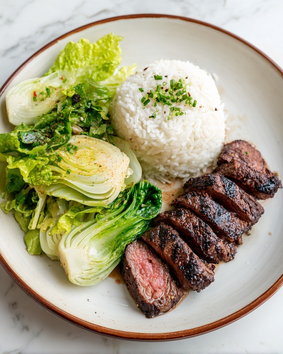 Herby Lemon Garlic Steak and Rice Recipe - Recipe Image