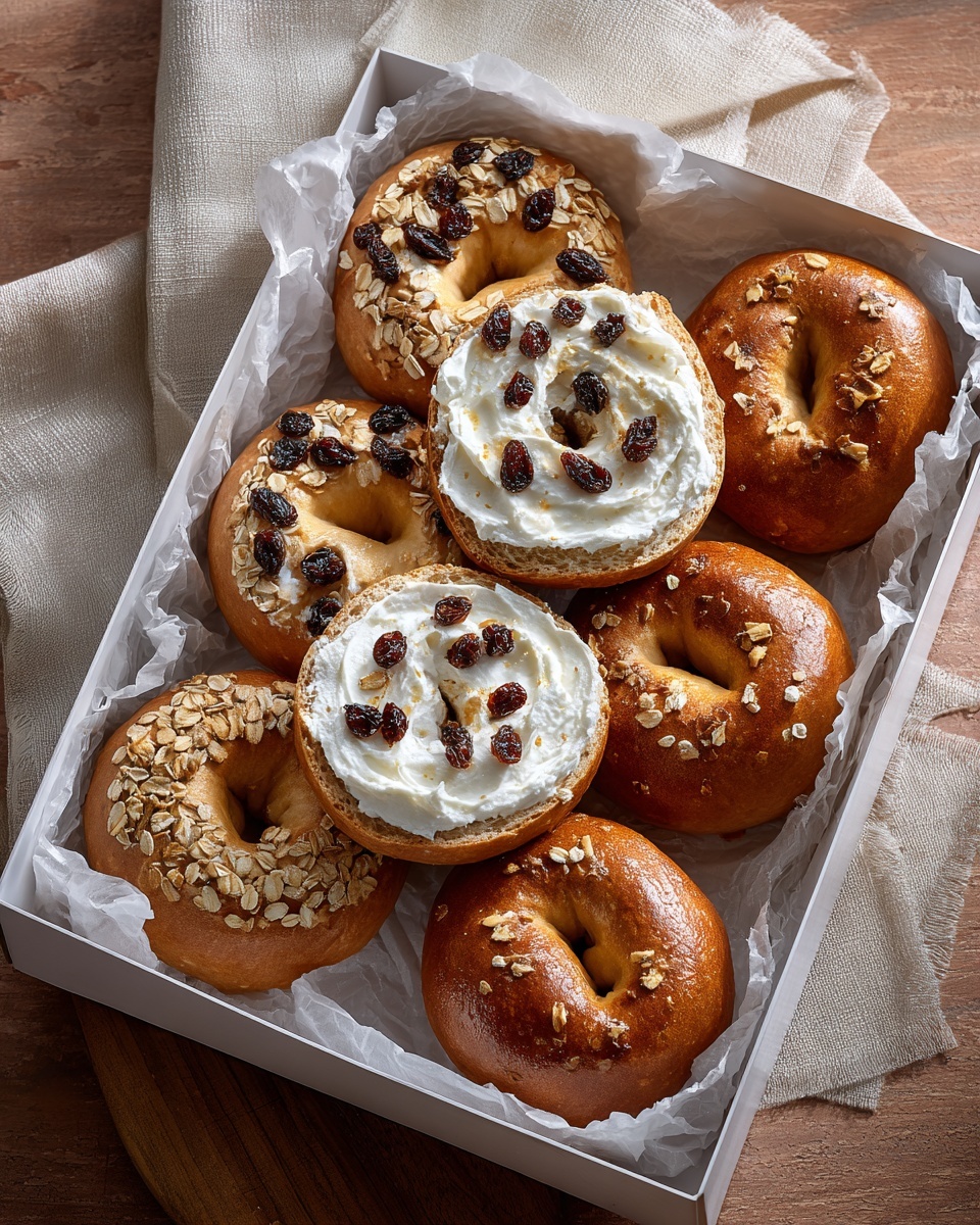 Cinnamon Raisin Bagels with Cream Cheese Recipe - Recipe Image
