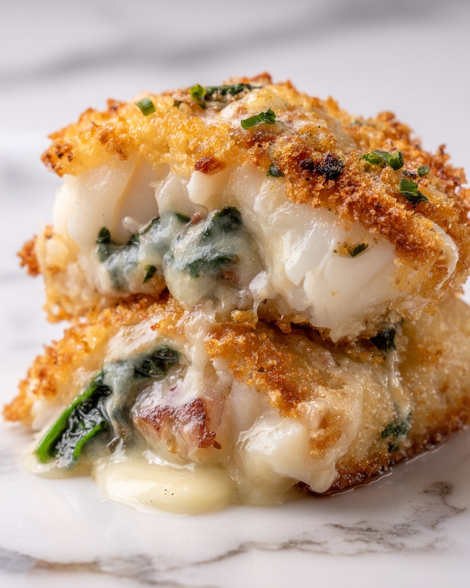 Stuffed Catfish with Cheese, Spinach, and Shrimp Recipe - Recipe Image