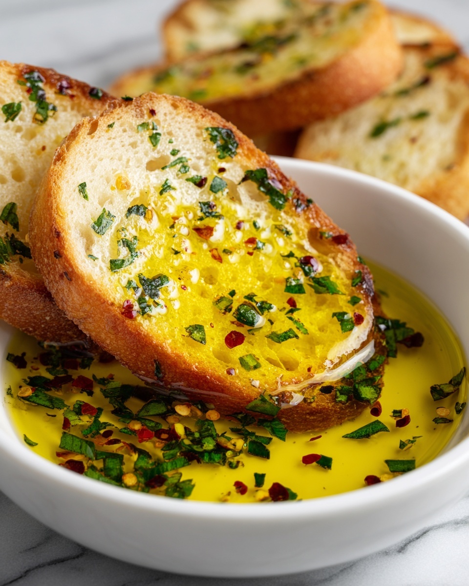 Olive Oil Dip with Warm Bread Recipe - Recipe Image