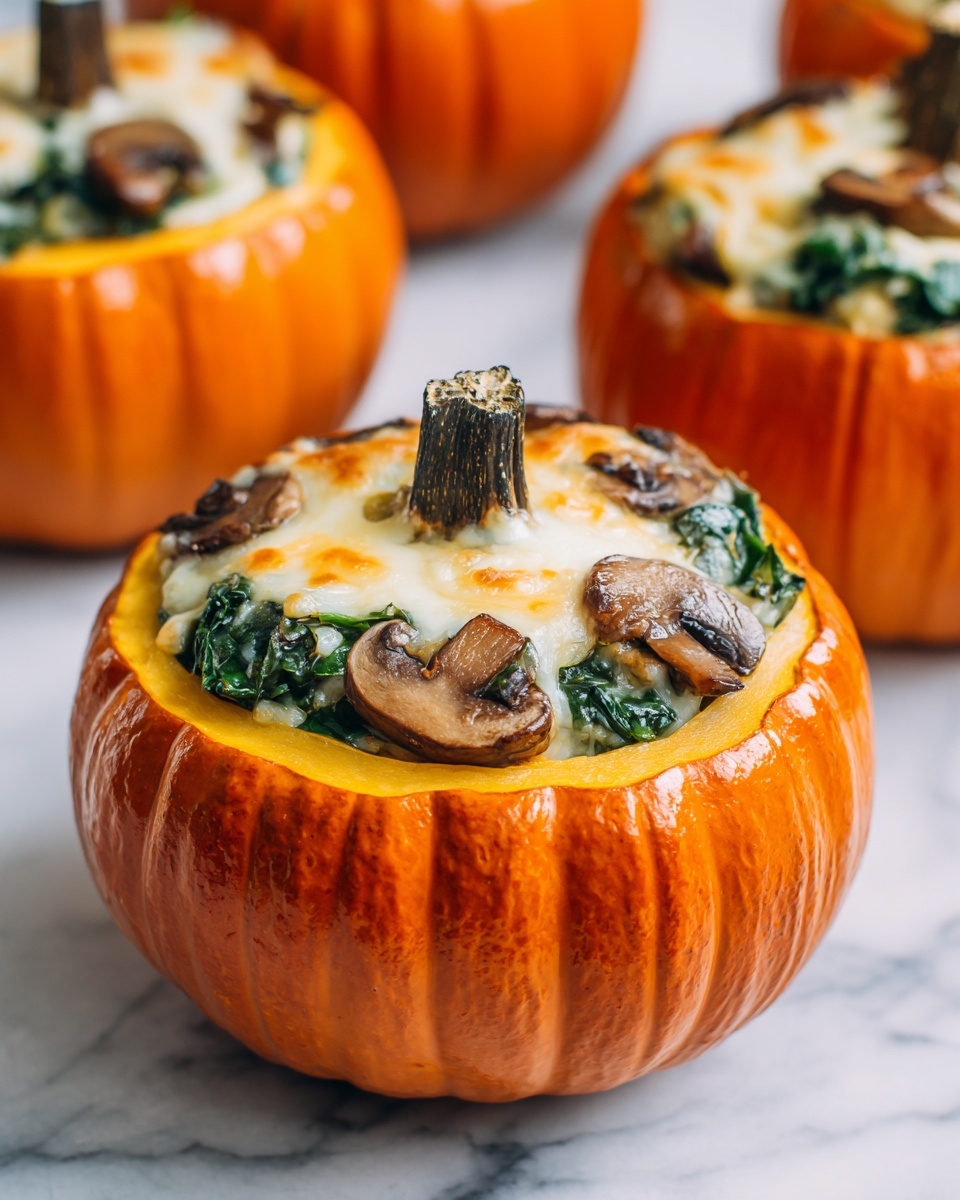 Sausage, Rice, and Cranberry Stuffed Mini Pumpkins Recipe - Recipe Image