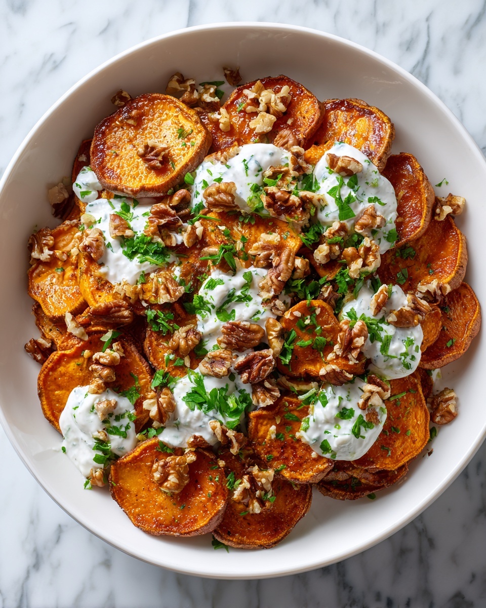 Roasted Sweet Potato Salad with Cranberries, Nuts, and Feta Recipe - Recipe Image