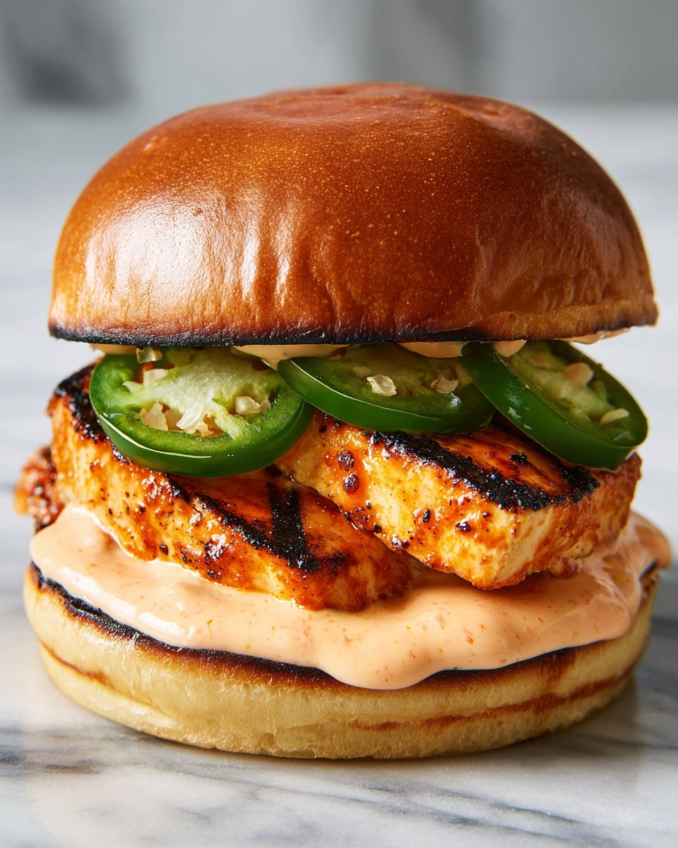 Buffalo Chicken Jalapeño Burger Recipe - Recipe Image