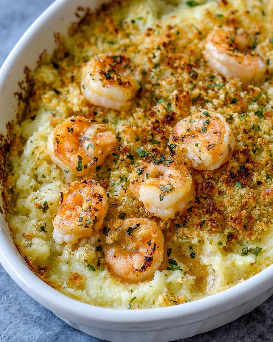 Baked Stuffed Shrimp Casserole Recipe - Recipe Image