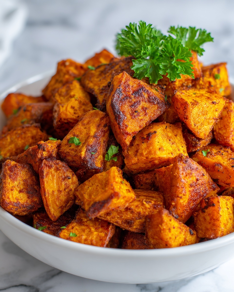 Cinnamon Maple Roasted Sweet Potatoes Recipe - Recipe Image
