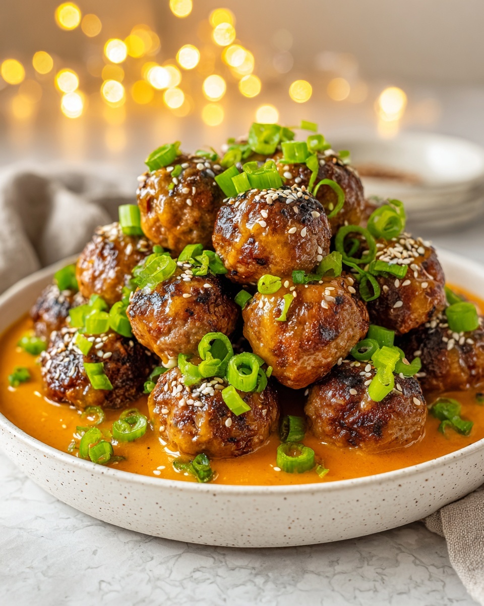 Korean BBQ Meatballs with Spicy Mayo Dip Recipe - Recipe Image