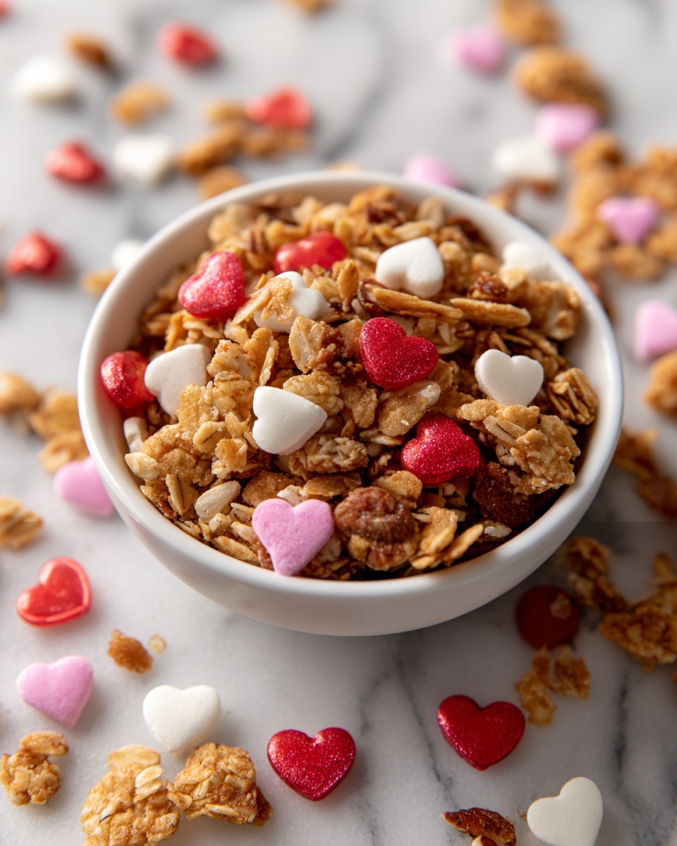 Cupid’s Crunch Valentine’s Snack Mix Recipe - Recipe Image