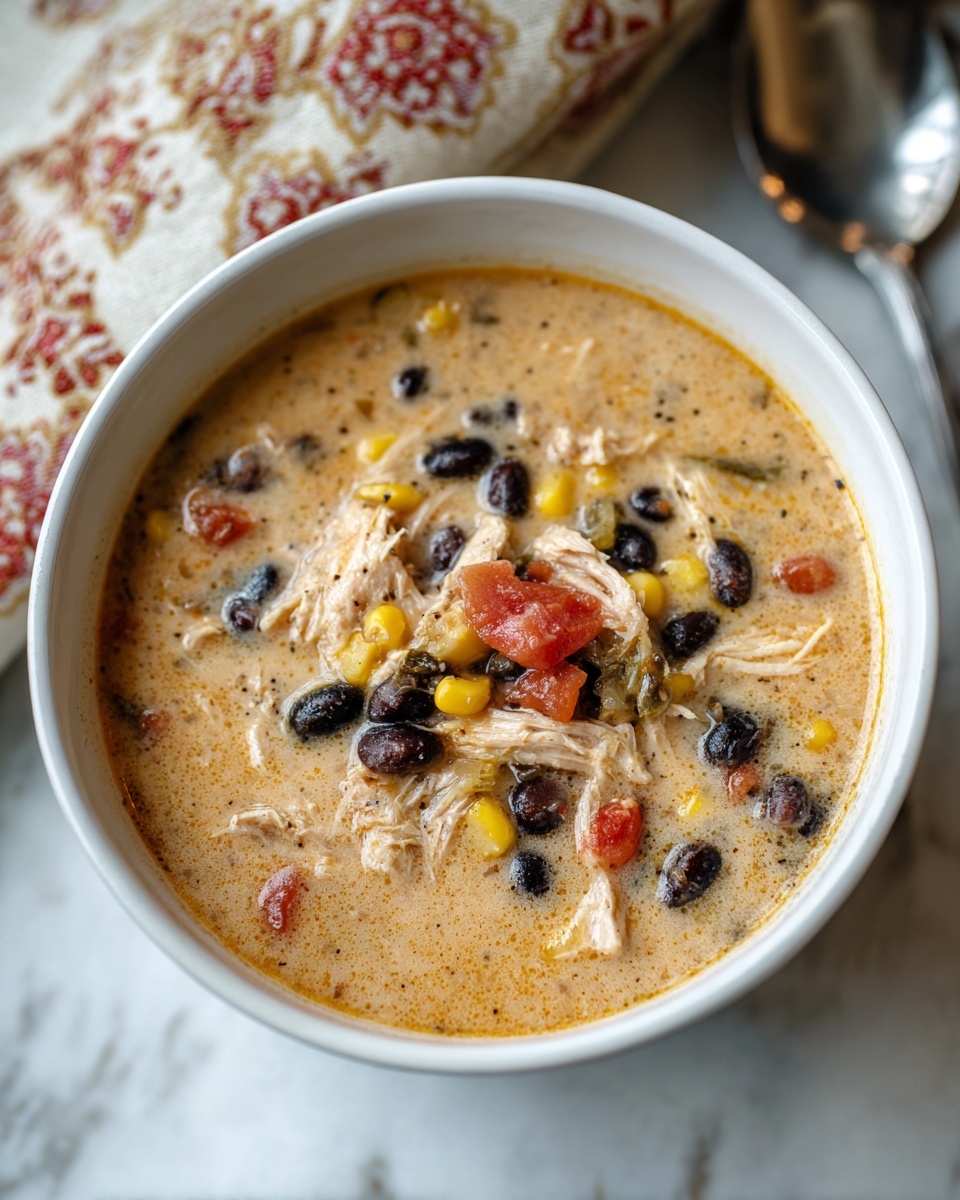 Queso Chicken Chili (Creamy & Cheesy) Recipe - Recipe Image