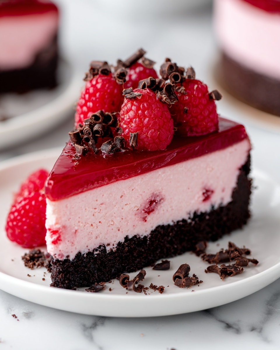 Dark Chocolate Raspberry Cheesecake Recipe - Recipe Image