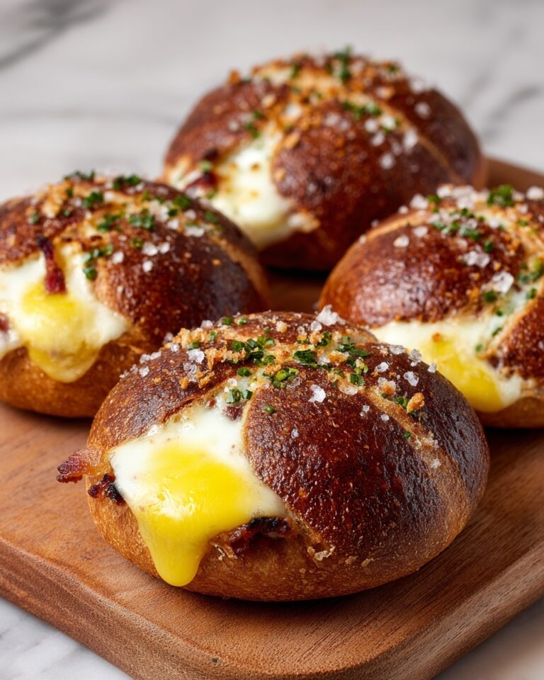 Stuffed Breakfast Pretzel Rolls Recipe
