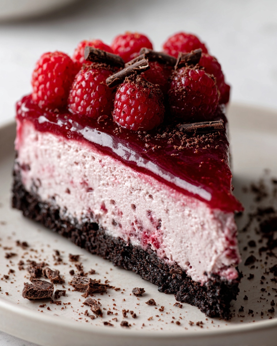 Dark Chocolate Raspberry Cheesecake Recipe - Recipe Image