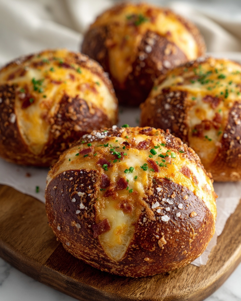 Stuffed Breakfast Pretzel Rolls Recipe - Recipe Image