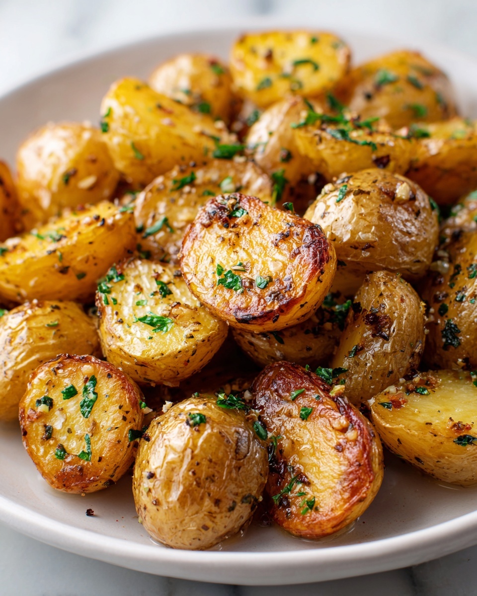 Crispy Garlic Butter Potatoes Recipe - Recipe Image