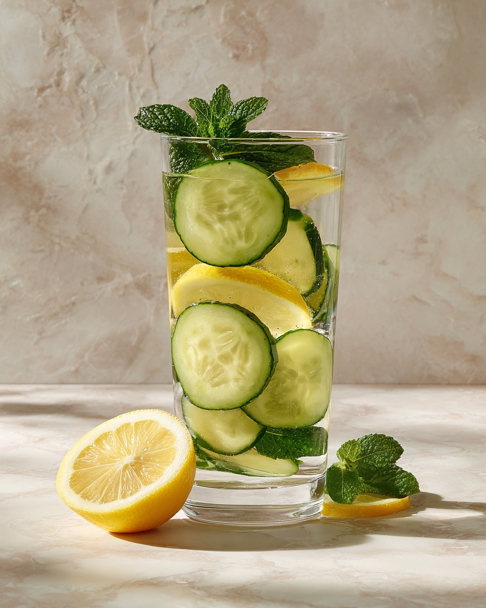 Cucumber Lemon Mint Infused Water Recipe - Recipe Image