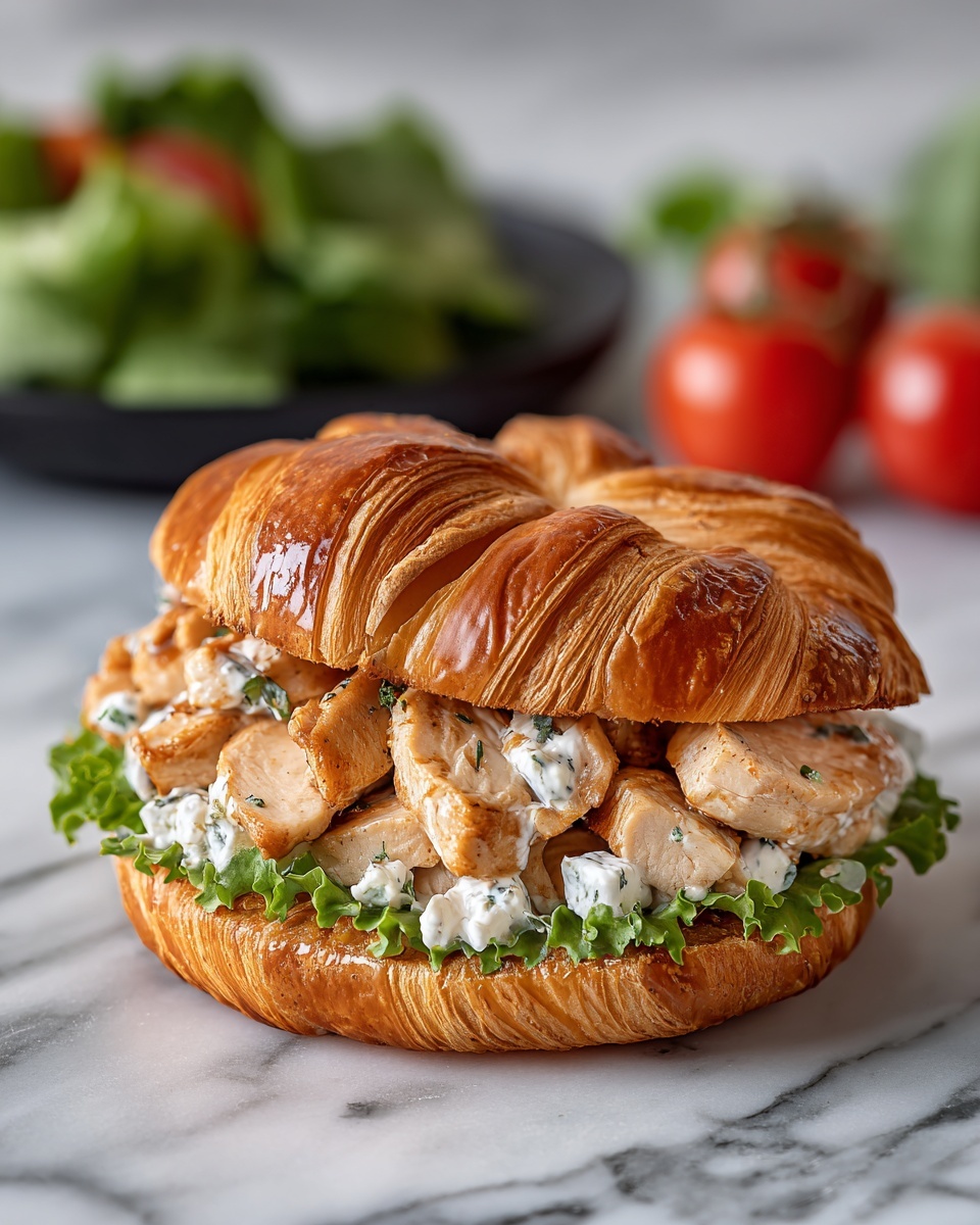 Chicken Caesar Croissant Sandwich Recipe - Recipe Image