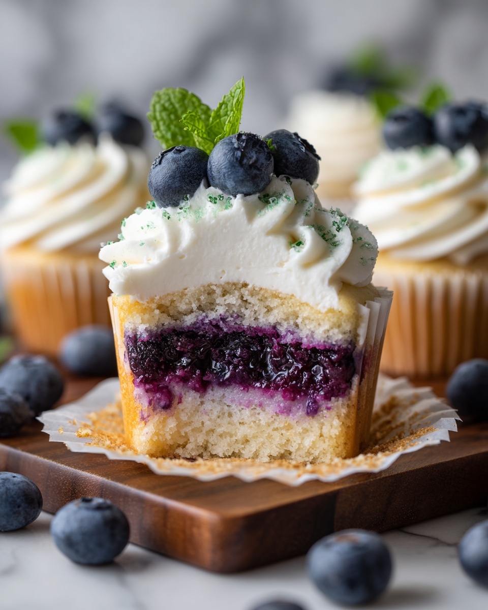 Blueberry Lime Cheesecake Cupcakes Recipe - Recipe Image
