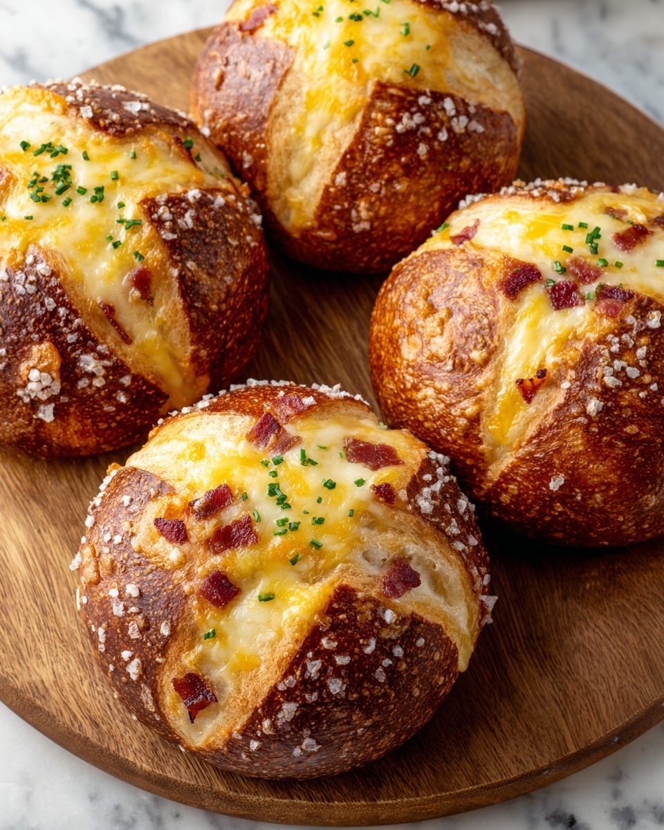 Stuffed Breakfast Pretzel Rolls Recipe - Recipe Image