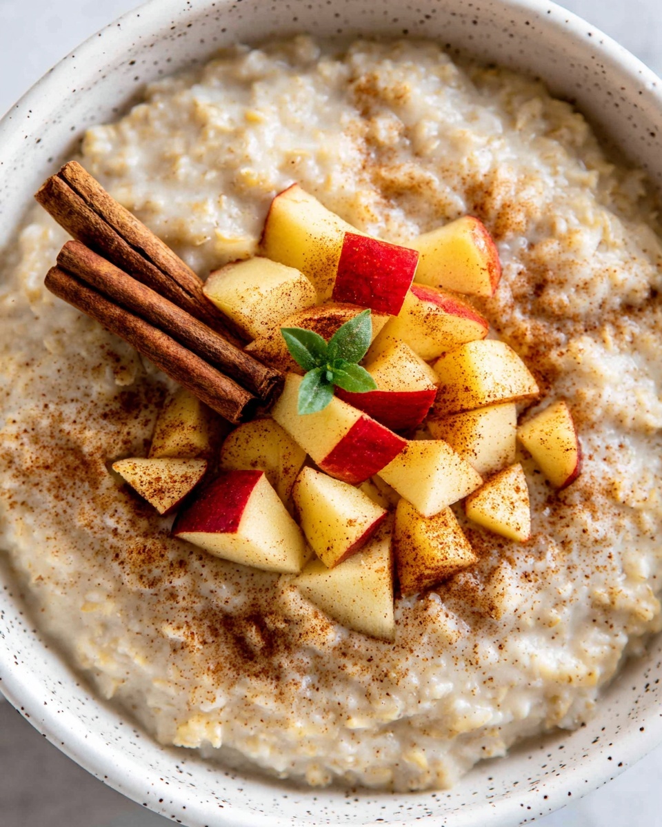 Apple Cinnamon Caramel Oatmeal Porridge Recipe - Recipe Image
