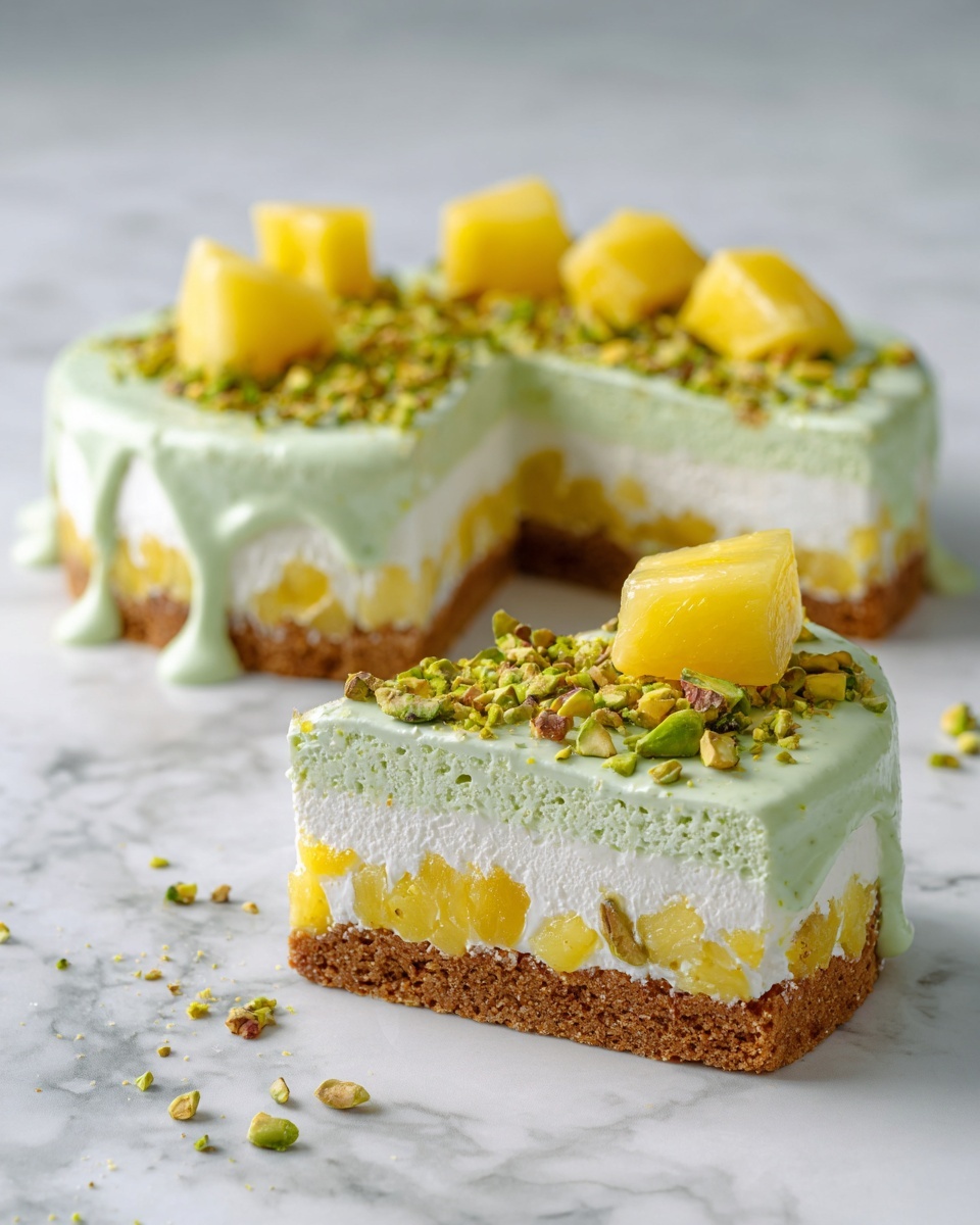 Tropical Pistachio Pineapple Cake Recipe - Recipe Image