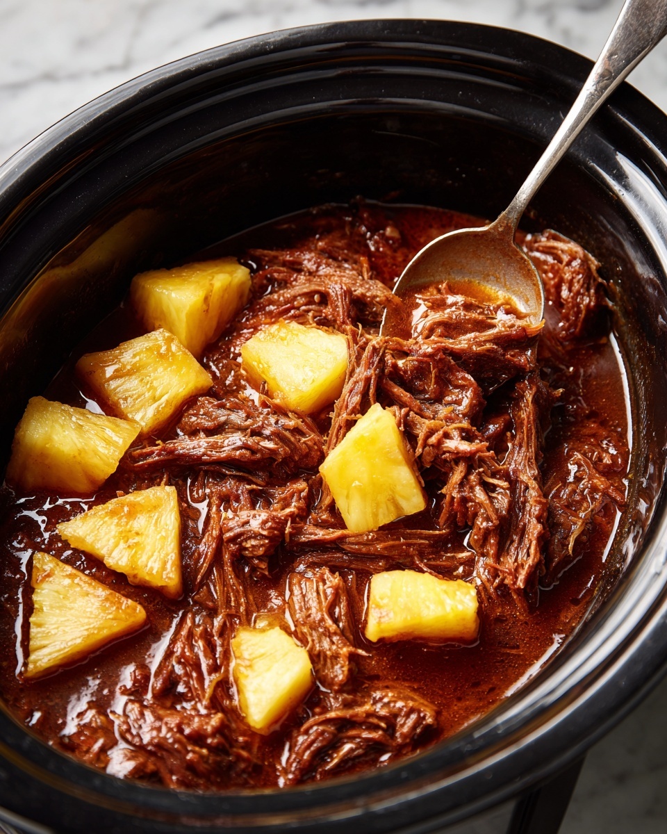 Crockpot Pineapple BBQ Chicken Recipe - Recipe Image