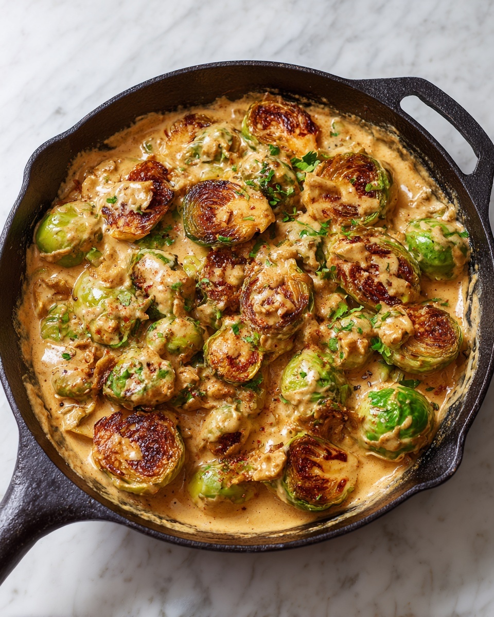 Creamy Baked Brussels Sprouts Recipe - Recipe Image