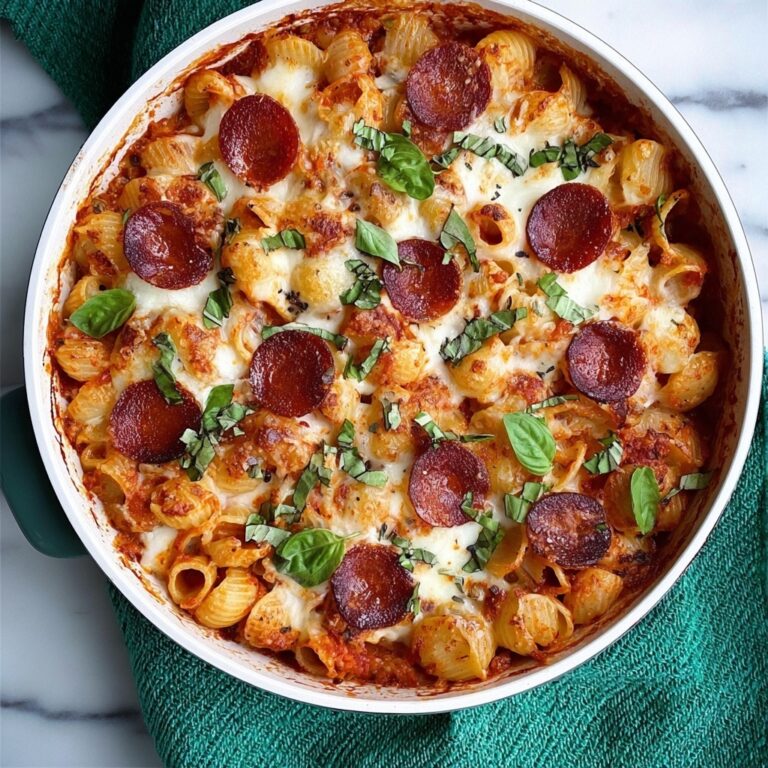 Cheesy Pepperoni Pasta Bake Recipe