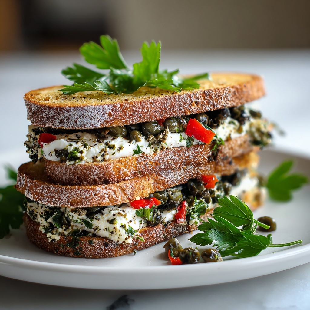Olive Tapenade & Goat Cheese Sandwich Recipe - Recipe Image
