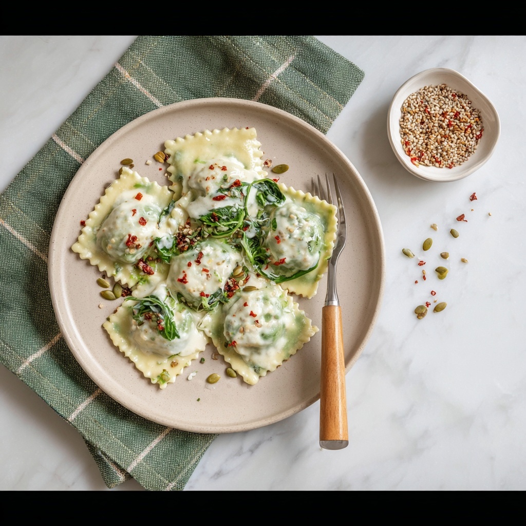 Easy Homemade Ravioli with Tomato Sauce Recipe - Recipe Image